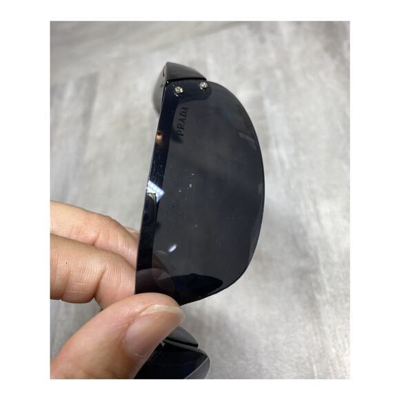 VTG Prada SPS04E Sunglasses Mens Shield Wrap Sport Designer Italy 72mm 4061 - Picture 14 of 16